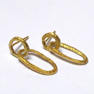 Hoepels Oorbellen - Bruiloften oorbellen - Oorbellen - gouden oorbellen - 18 k oorbellen - Stud Oorbellen - Gratis Verzending!!!