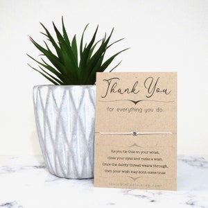 Thank You For Everything You Do, Wish Bracelet, Thank You Gift