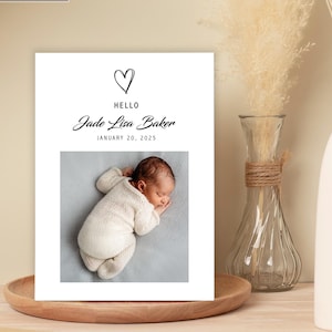 Personalisierte neue Baby Foto Geburtsanzeige Dankeskarten