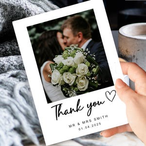Foto Hochzeit Dankeskarten, Dankeskarten, Personalisierte Foto Dankeskarten mit Foto