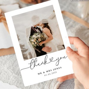 Tarjetas de agradecimiento de boda, tarjetas de agradecimiento, tarjetas de agradecimiento con foto personalizadas, incluye sobres