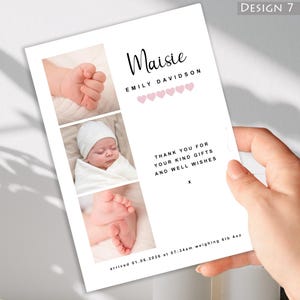Personalized Baby Photo Thank You Cards: A6, 350gsm