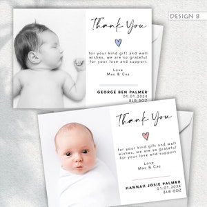 Nieuwe geboortekaartjes baby bedankkaarten: jongen of meisje