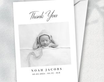 Cartes de remerciement personnalisées pour bébé, faire-part de bébé, cartes avec photos