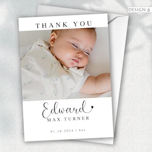 Personalised Photo Thank You Cards – New Baby Cards & Birth Announcement Notes