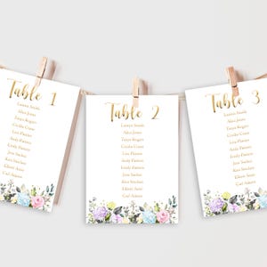 Hochzeitstisch Plan Karten, Individuelle Bankett Sitzplan Karten, Hochzeits Sitzplan, Floral Pastell Laub