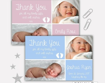 Baby Thank You Cards, Baby Thank You Card With Photo, Personalised Thank You Cards, Baby Thank You Card Pack, New Baby Card, Thankyou