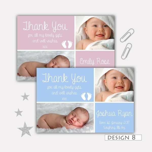 Baby Thank You Cards Etsy