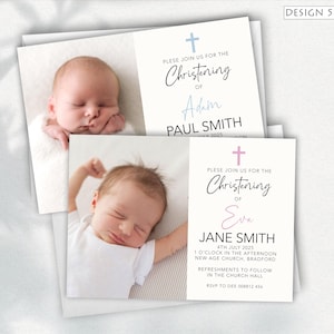 Invito personalizzato per battesimo di bambina o bambino, giorno della scelta del nome