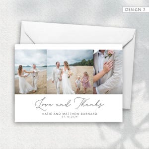 Tarjetas de agradecimiento de boda / Tarjetas con foto / Tarjetas de agradecimiento personalizadas