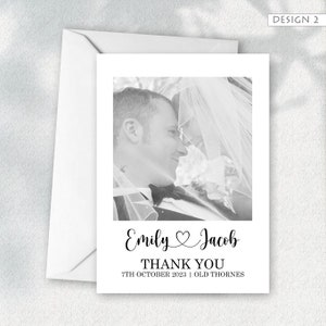 Tarjetas de agradecimiento para bodas / Tarjetas personalizadas para bodas / Tarjetas de notas