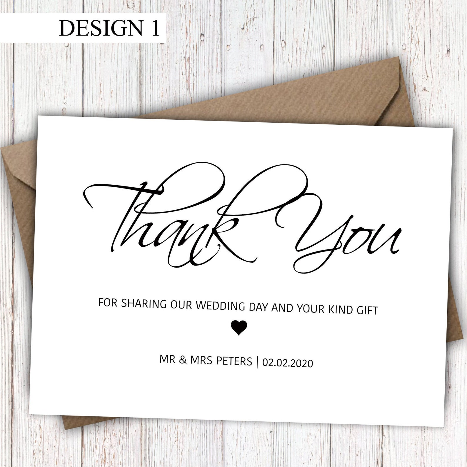 Personalised Wedding Thank You Cards Wedding Thank You Cards - Etsy UK