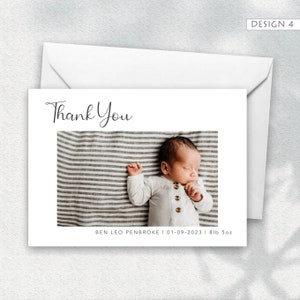 Personalised New Baby Thank You Cards, Birth Announcement 4