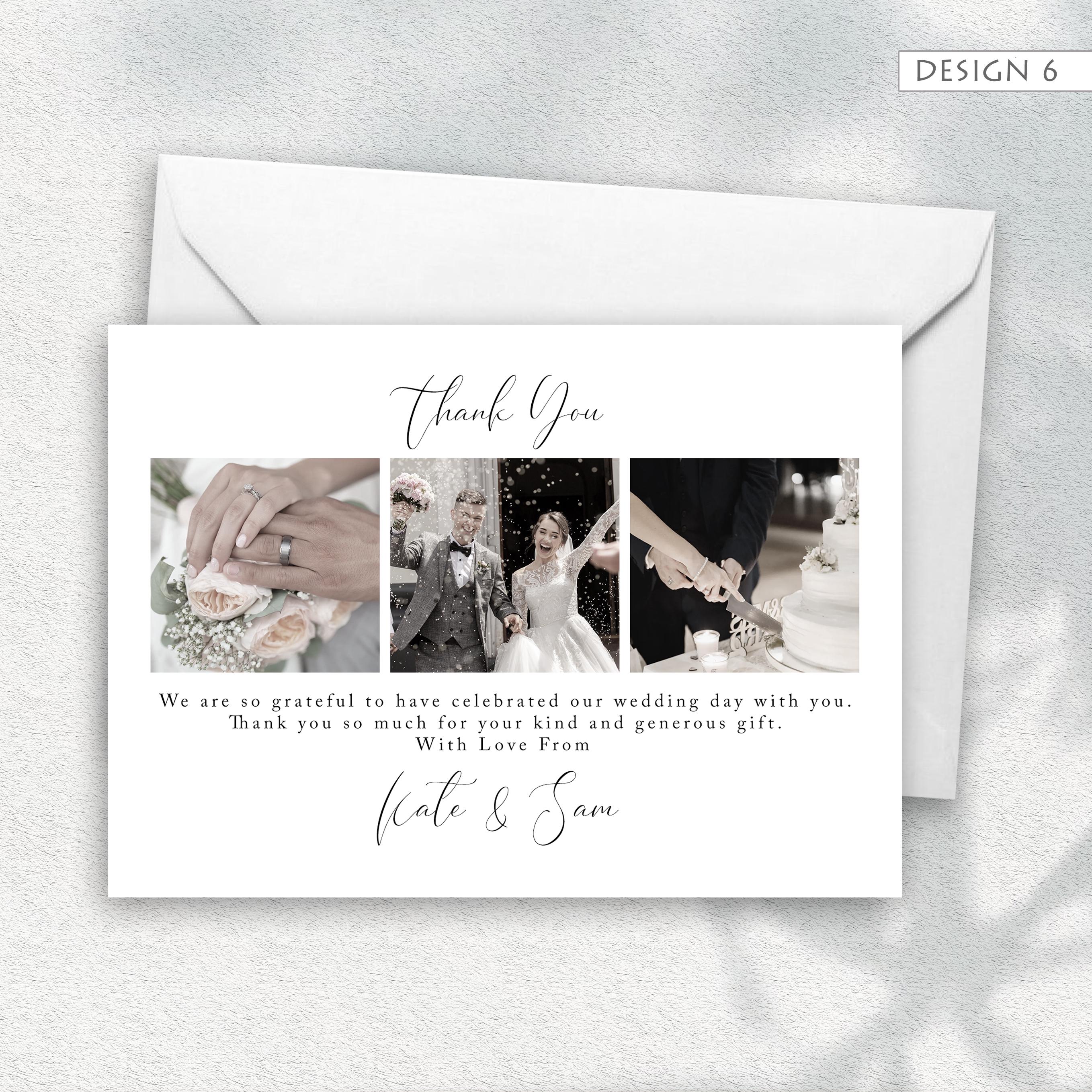 Personalised Photo Thank You Cards, Wedding Thank You Card With Photo ...