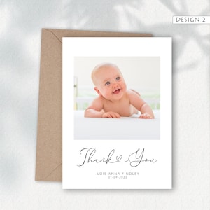 Personalised New Baby Thank You Cards, Birth Announcement image 1