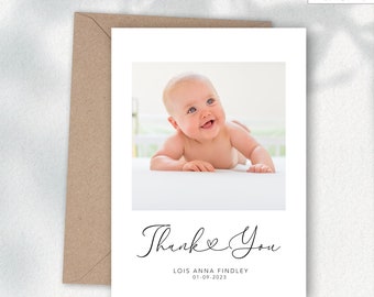 Personalised New Baby Thank You Cards, Birth Announcement