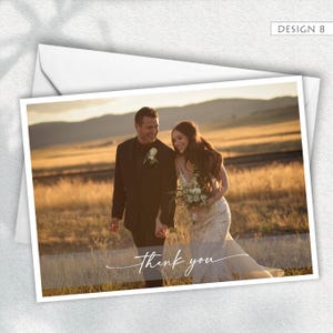 Benutzerdefinierte Hochzeit Dankeskarten | Benutzerdefinierte Karten | Personalisierte Fotokarten | Inklusive Umschläge