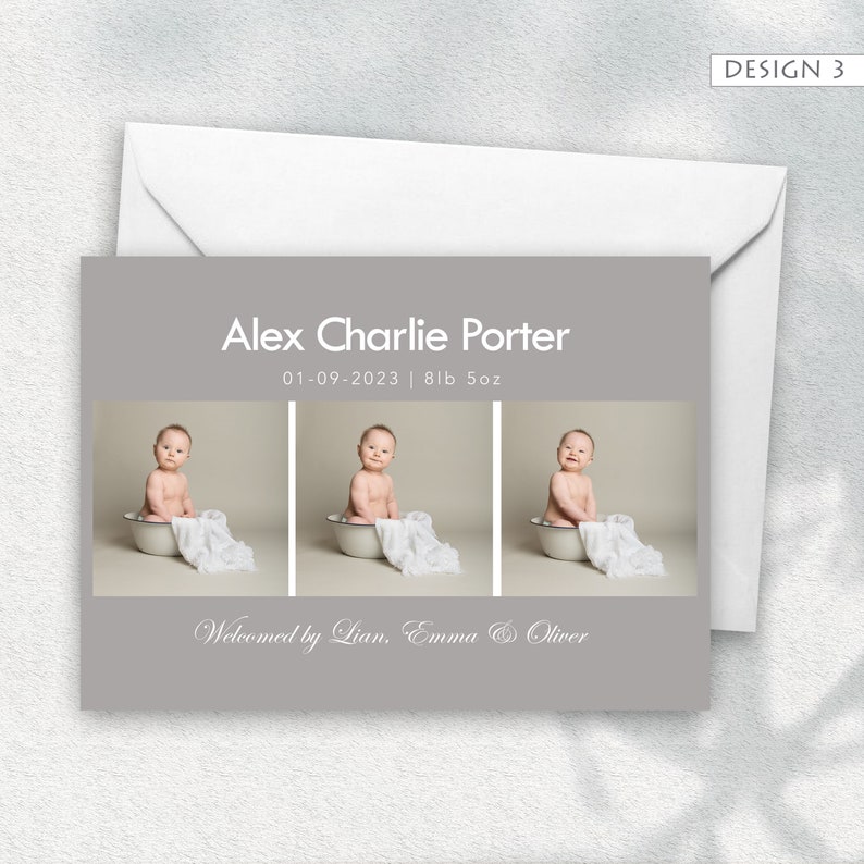 Personalised New Baby Thank You Cards, Birth Announcement image 3