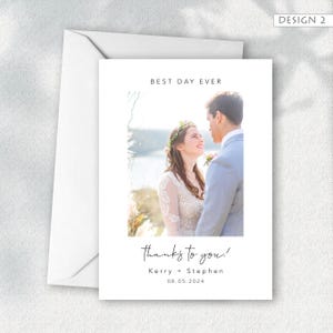Tarjetas de agradecimiento de boda con foto personalizadas / Tarjeta de agradecimiento de boda personalizada / Tarjeta de agradecimiento con foto