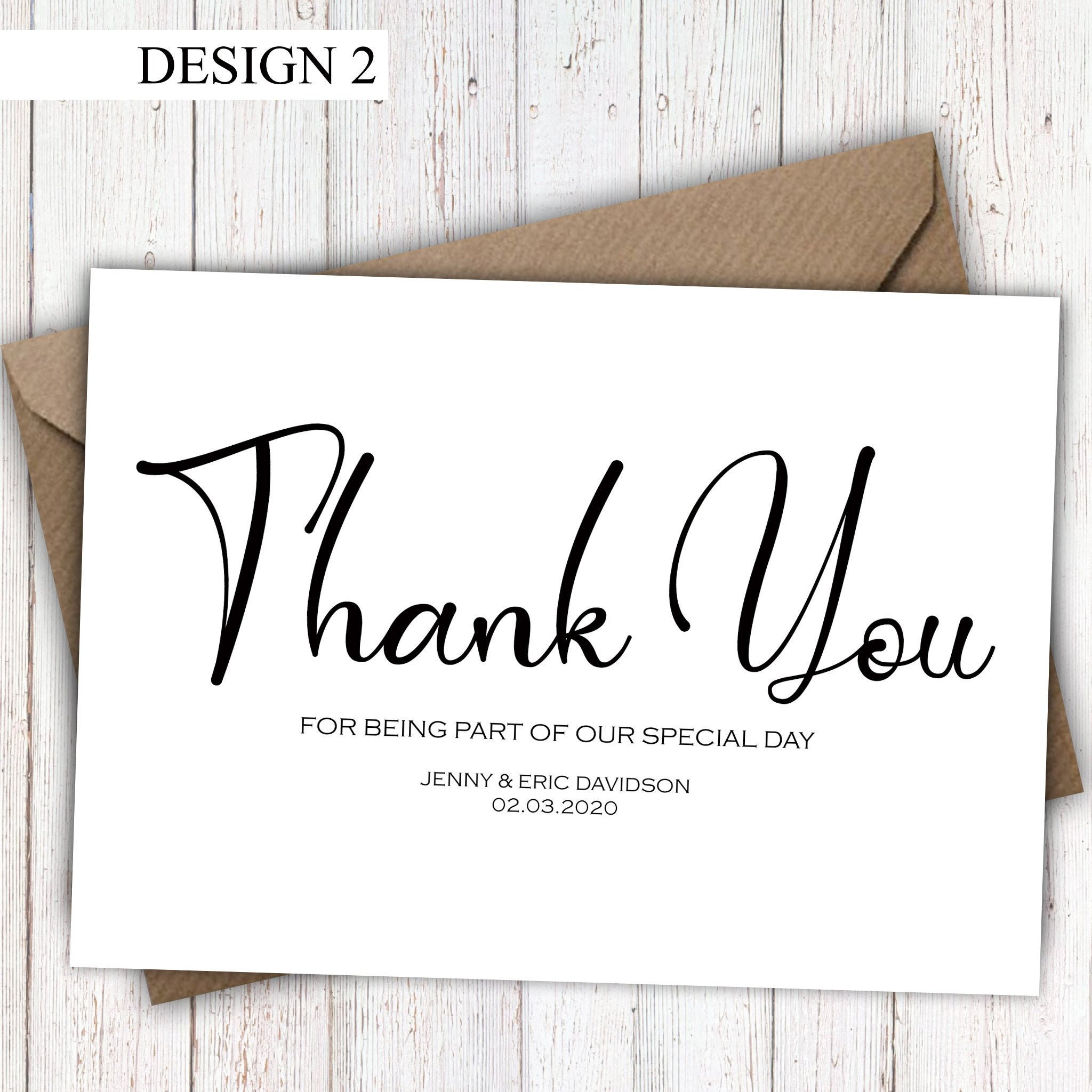 Personalised Wedding Thank You Cards Wedding Thank You Cards - Etsy UK