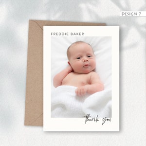 Personalised New Baby Thank You Cards, Birth Announcement 7