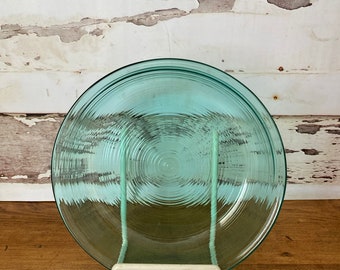 VTG France Glass French Kitchen Glass Arcoroc Emerald Green Glass Bowl, VINTAGE Set Three Serving Bowl,