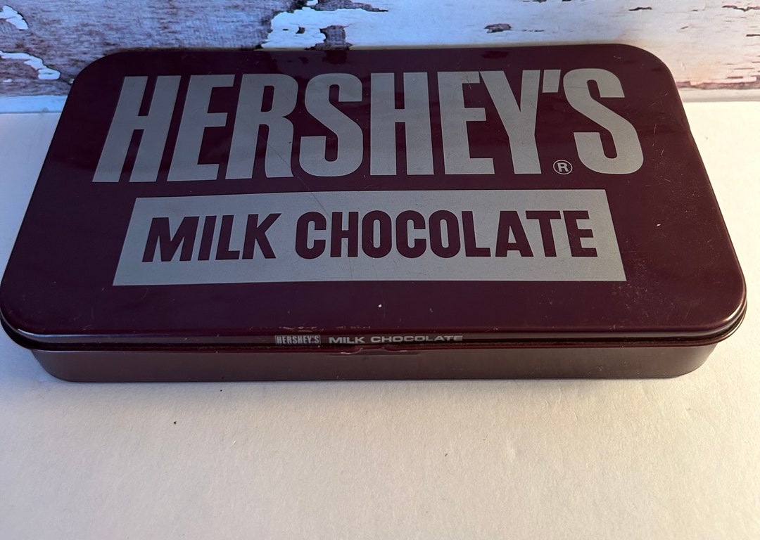 Vintage Hersheys Milk Chocolate Tin Hinged Japan Etsy