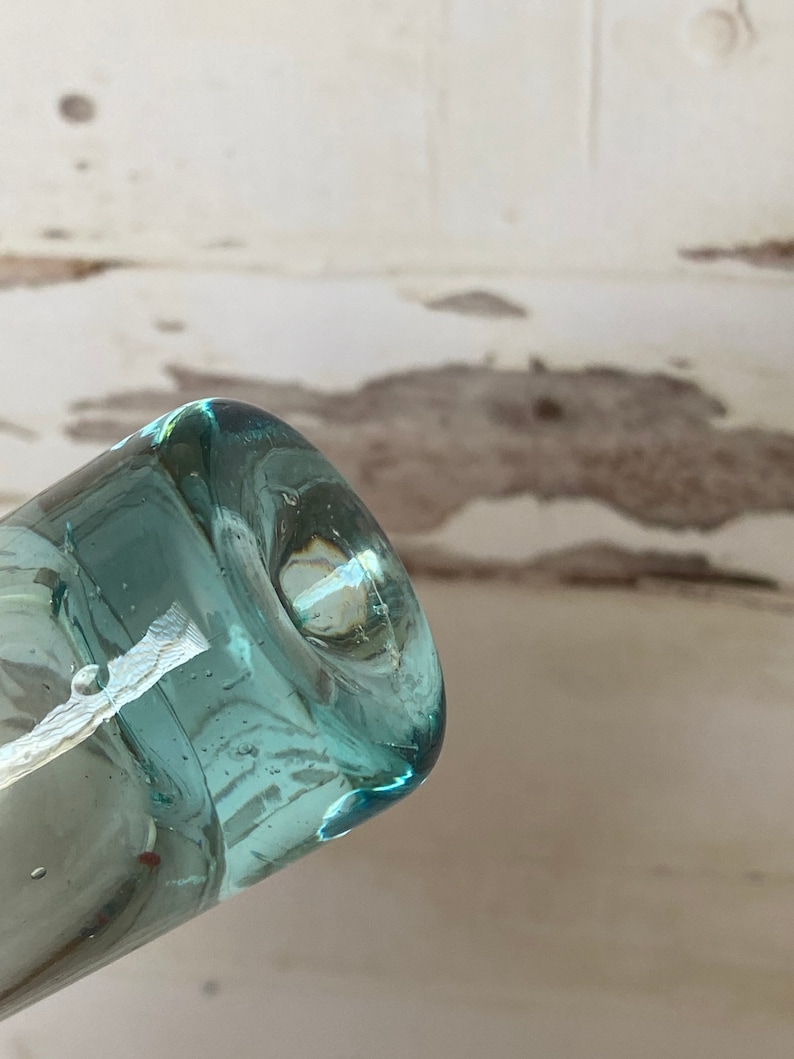 Vintage handblown 3 blue /& turquoise handblown shot glass Mexico