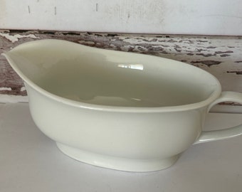 White ceramic Gravy boat pottery barn japan