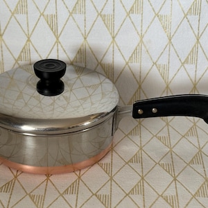 vintage revere ware 1 quart copper bottom pot 1801 sauce pan