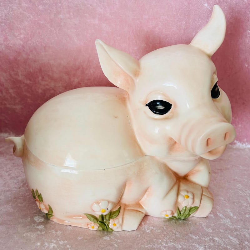 Pig Cookie Jar Vintage - Etsy