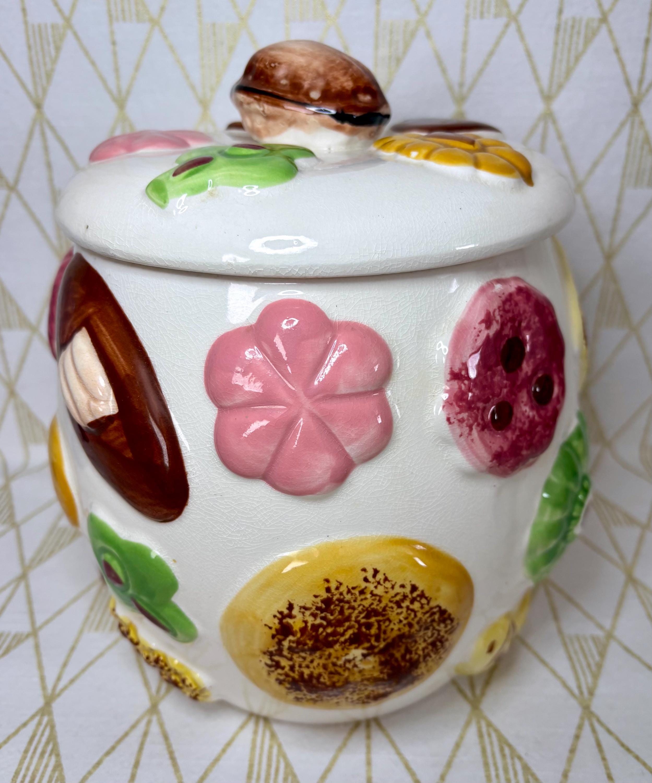 Vintage RARE 1950 Cookies All Over Cookie Jar Napco Ceramics Japan