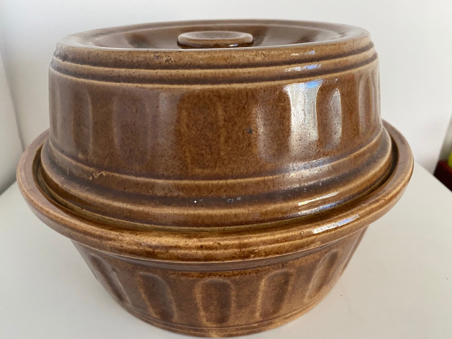 Vintage ceramic bean pot Etsy