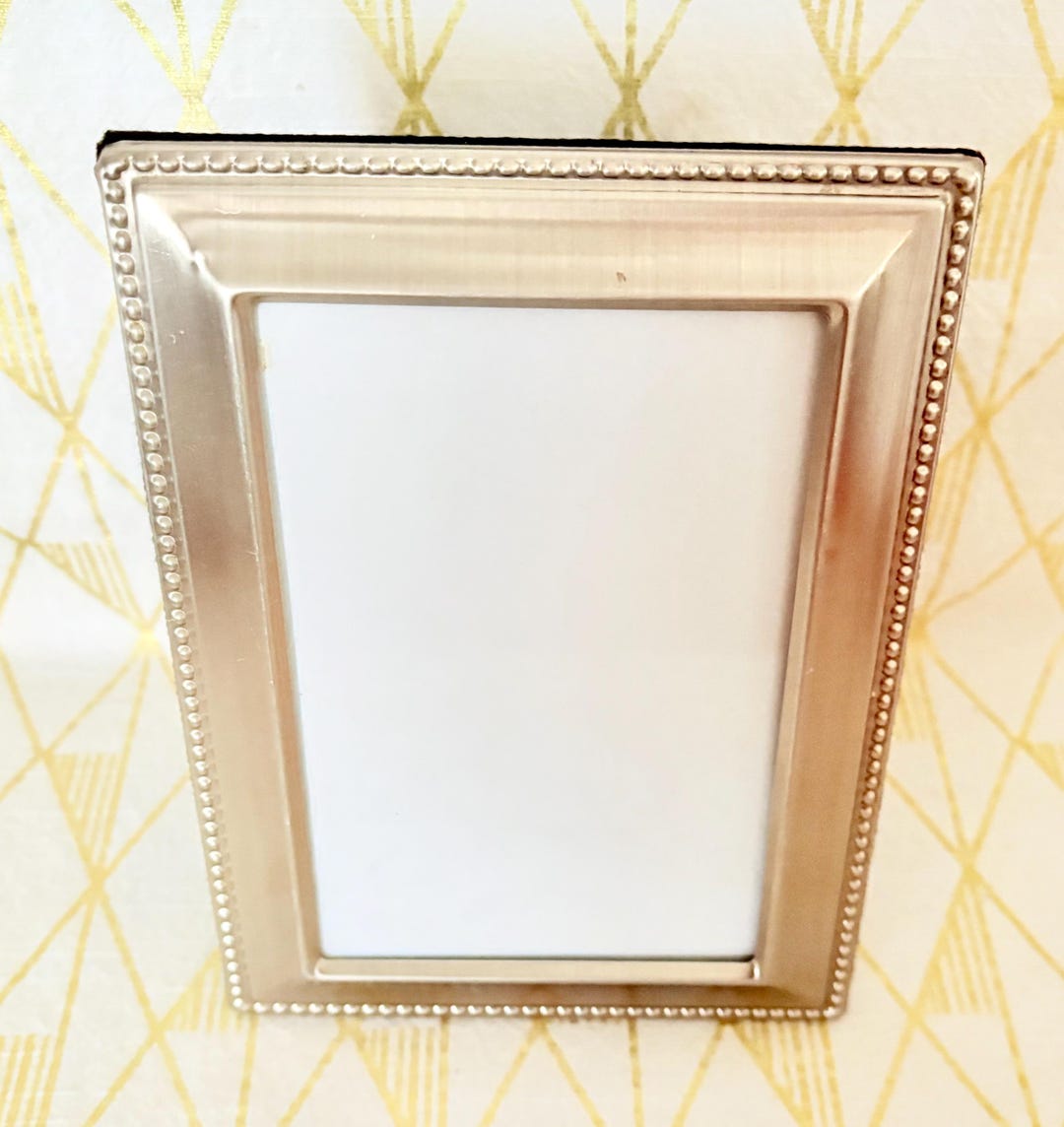 Pewter Frame Horizontal Wide Border Frame w/Cross 4