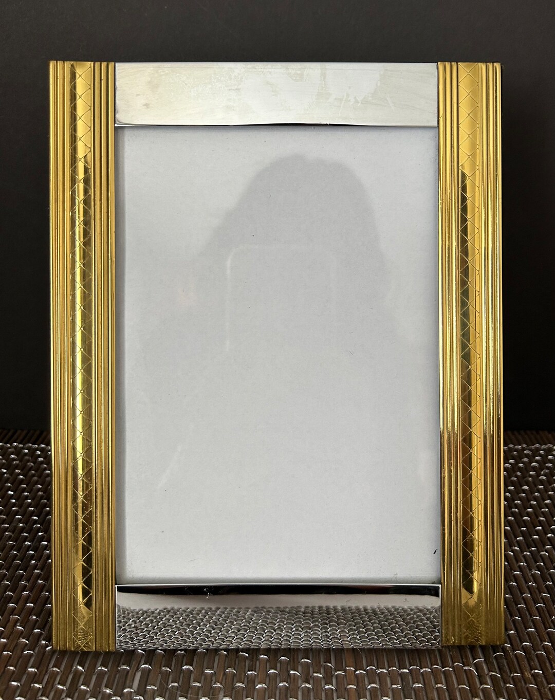Vintage 5”x7” Gold & Silver Art Deco Frame Hollywood Regency - Etsy