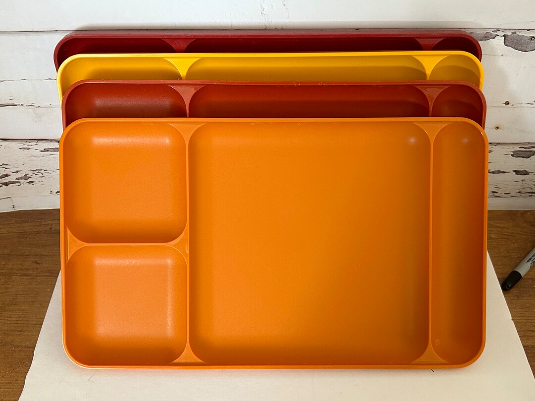 4 Tupperware Sectioned Trays/plates Etsy