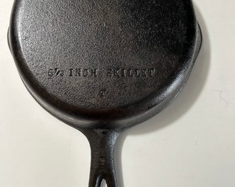 Vintage 6.5” Cast Iron skillet #3 ready to use