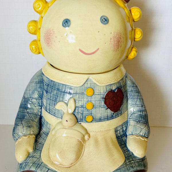 Rag Doll Cookie Jar Treasure Craft ceramic USA