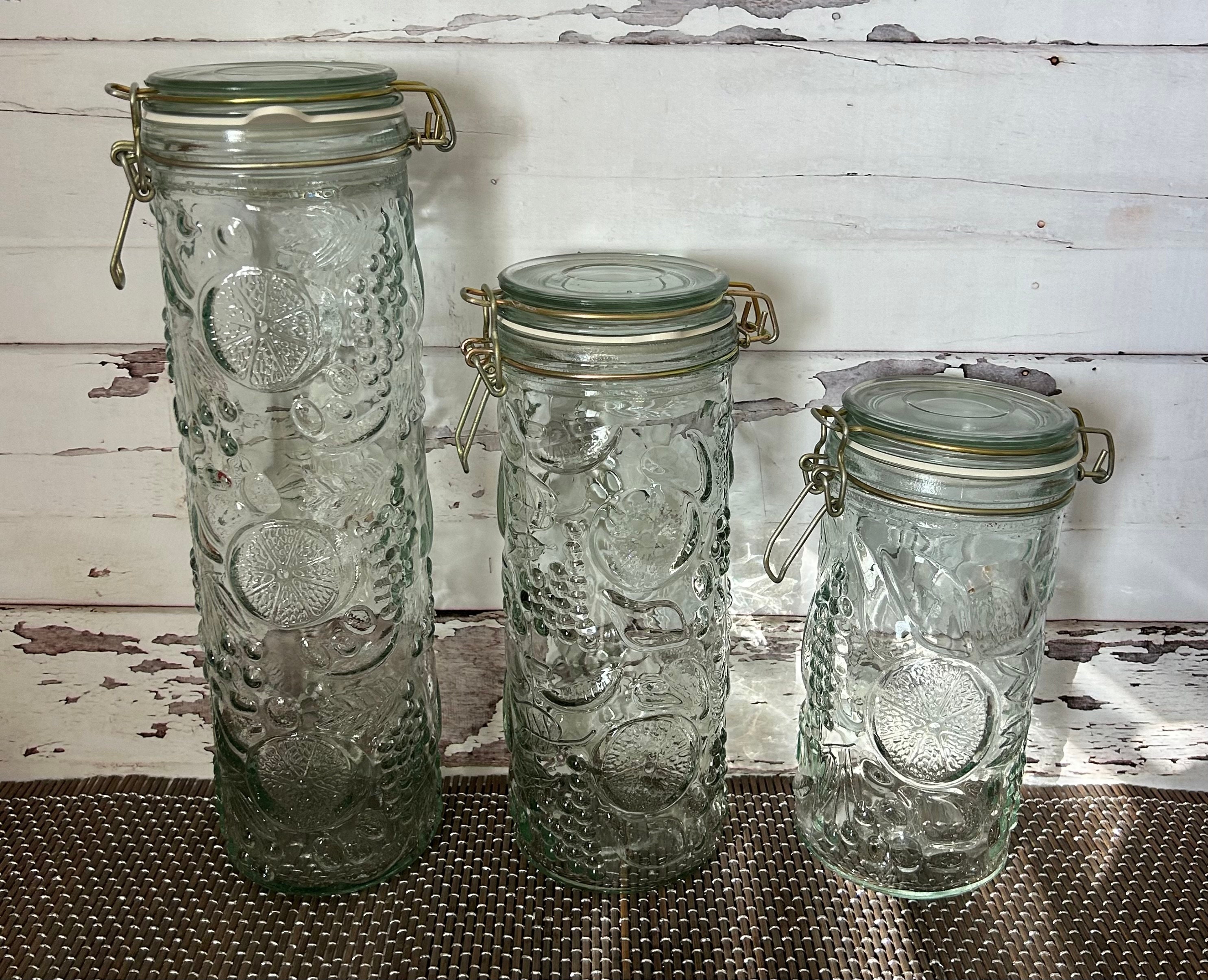 Vintage Glass Hinged Jar - Etsy