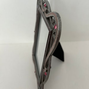 Vintage 4x6 Pewter Finish With Pink Rhinestones Photo Frame - Etsy