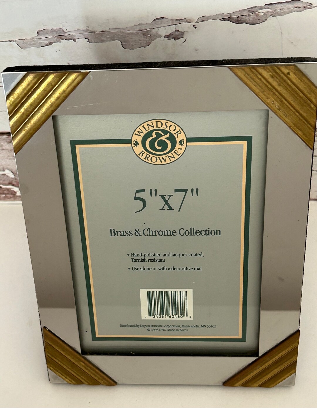 Vintage 5x7” Gold & Silver Photo Frame Hollywood Regency Art Deco - Etsy