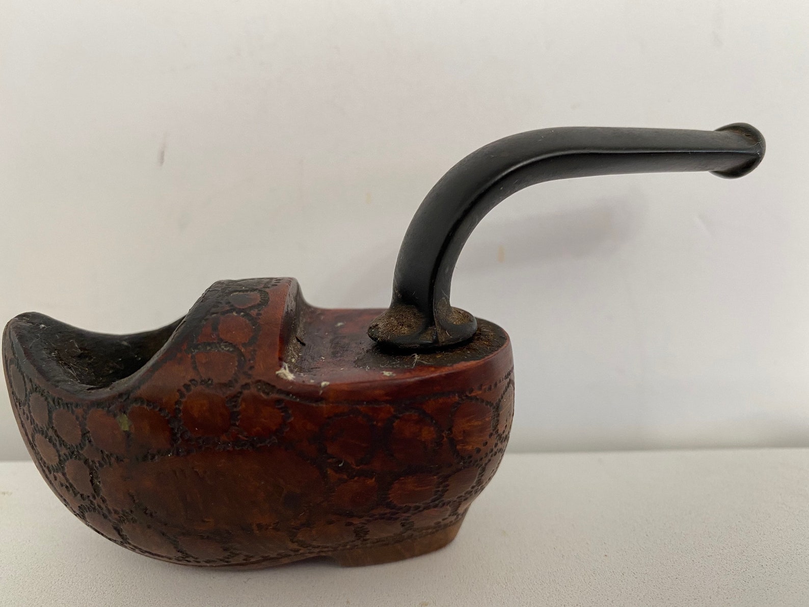 Vintage Dutch shoe wooden pipe volendam souvenir Etsy