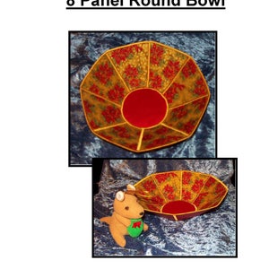 8 Panel Round Fabric Bowl Pattern Instant download digital PDF file image 5