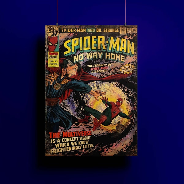 SpiderMan No Way Home Poster Kunst Digitaldruck