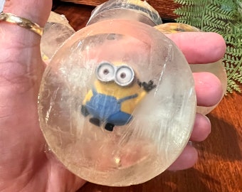 Minion kids soap, kids soap bar, Round soap bars, one character per soap, clear soap bar, UNSCENTED