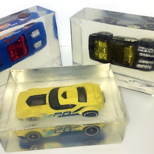 Car soap bar, car inside soap, kids soap bar, diecast car, clear soap bar, UNSCENTED image 2