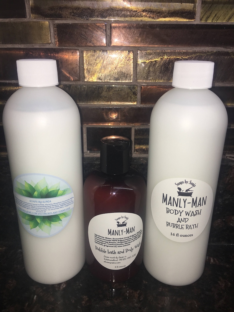 Manlyman Bubble Bath and body wash for men bubbly bubble Etsy