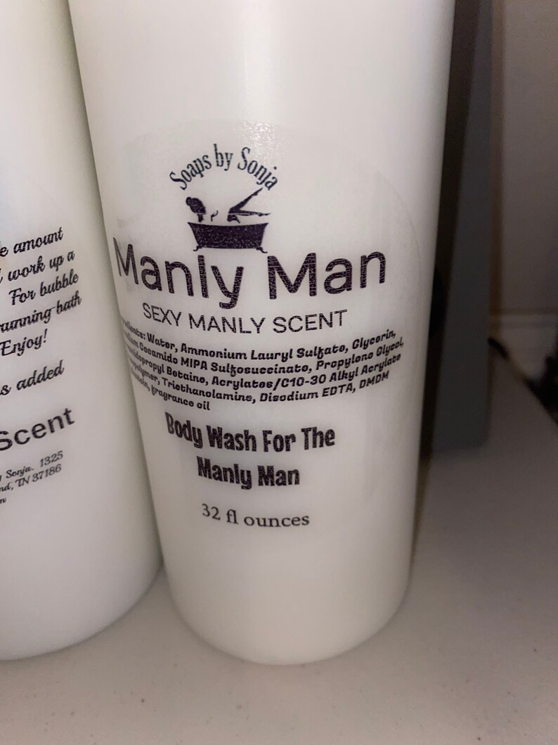 Manlyman Bubble Bath and Body Wash for Men Bubbly Bubble Etsy