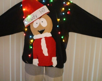 All sizes, Ugly Christmas Sweater,(SweatShirts), Mens ,  xmas sweater, Contest winner, howdy ho, funny jumper," with lights