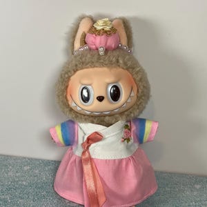 Traditional Korean Girl and Boy Hanboks; NEW Labubu 17cm size!